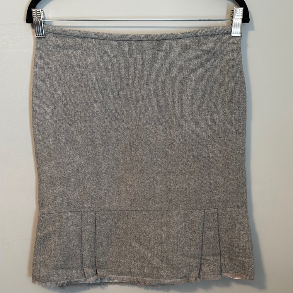 Gray Women's Wool Blend Skirt